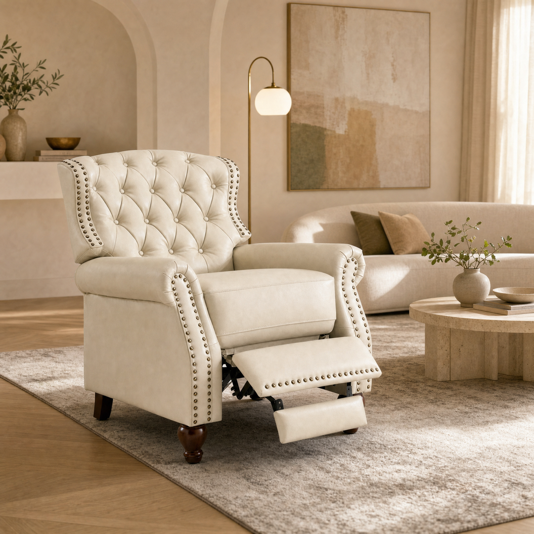 Tywin Genuine Leather Recliner Wingback
