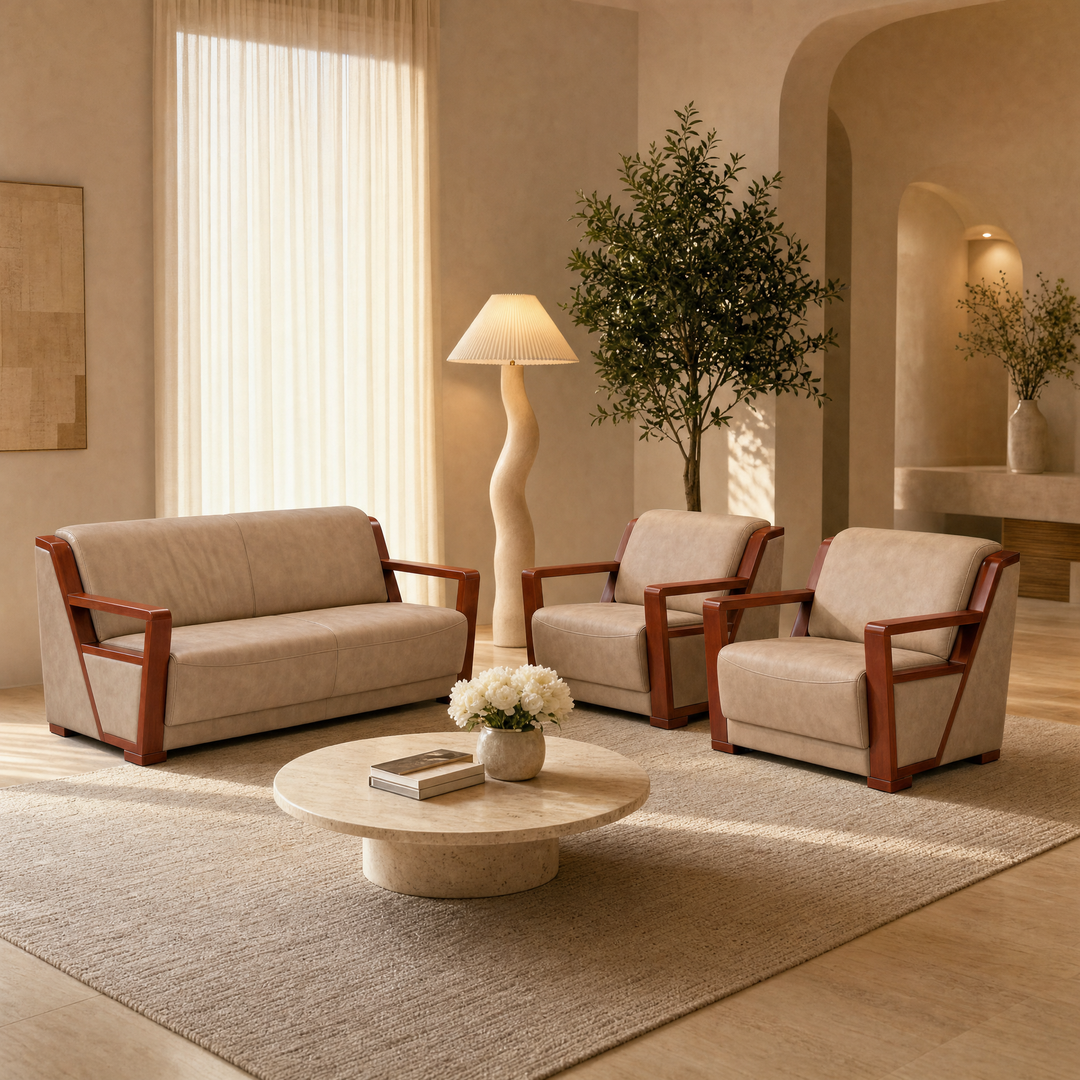 Renly Three-Piece Sofa With Coffee Table