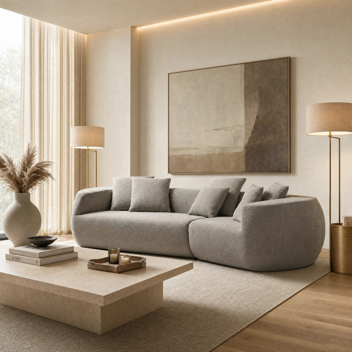 Marcella Four Seater Boucle Sofa